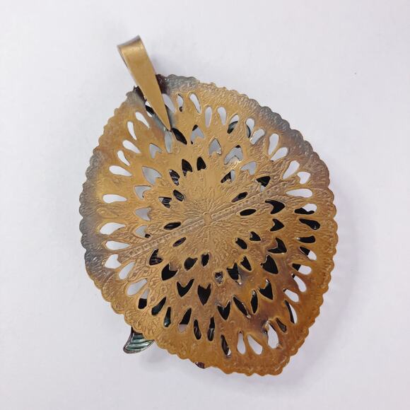 Vintage Mid Century Fish Pendant Necklace Fun Retro Kitschy Nautical Jewelry - Picture 9 of 11